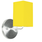 Arandela De Cupula Quadrada Amarelo