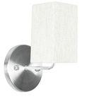 Arandela De Cupula Quadrada Linho Claro