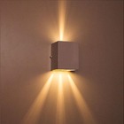 Arandela de efeito 4 fachos marrom + Lâmpada Led 7w 3000k lum