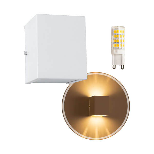 Arandela de efeito 6 fachos branca + led 5w 3000K Bivolt lumi