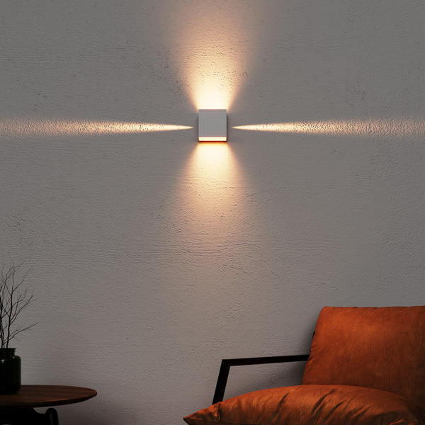 Arandela de Parede de Efeito Branca Alumínio Line Taschibra