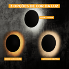 Arandela De Efeito Externa Led Eclipse Lua Luz Indireta Tripl