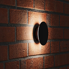 Arandela de Efeito IP20 Luz Amarela Disco Inspire Preta
