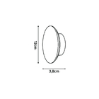 Arandela de Efeito IP20 Luz Amarela Disco Inspire Preta