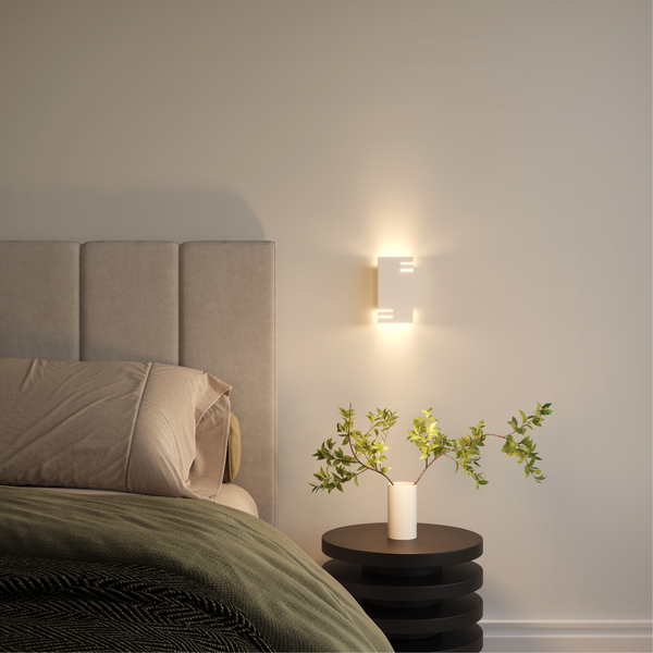 Arandela de Parede de Efeito LED 10W Luz Amarela Alumínio Ray Taschibra