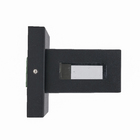 Arandela de Efeito Preta Alumínio e Vidro IP54 Portalluz