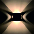 Arandela de Efeito Preta Metal Smile Taschibra