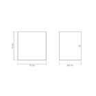 Arandela De Foco Kubo Alto Sem Fresta Preta