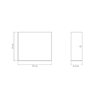 Arandela De Foco Kubo Baixo Sem Fresta Preta