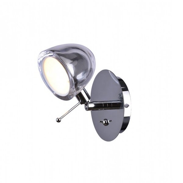 Arandela de parede Articulada Bella em vidro e metal na cor C