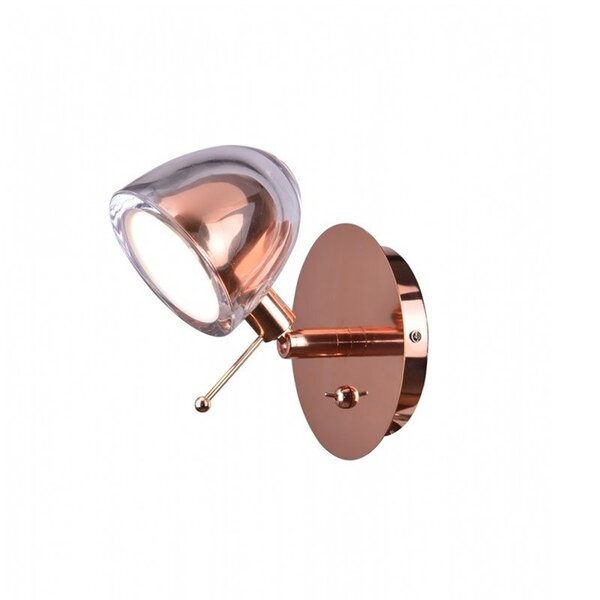 Arandela de parede Articulada Bella em vidro e metal na cor C