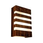 Arandela De Parede Bivolt Interna Madeira 30x20cm 1xe27