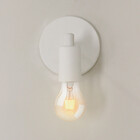 Arandela De Parede Botão Quarto Cabeceira Aluminío Branco