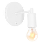 Arandela De Parede Botão Quarto Cabeceira Aluminío Branco