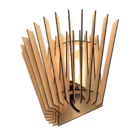 Arandela De Parede Charon  Mdf Cru