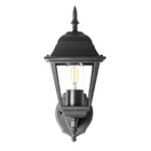 Arandela De Parede Colonial Alumínio Preto 4 Faces Externo