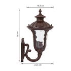 Arandela de Parede Colonial Marrom IP43 Biancoluce