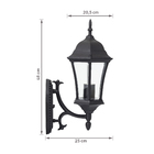 Arandela de Parede Colonial Preta IP43 Biancoluce