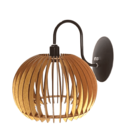 Arandela De Parede Esfera  Mdf Cru