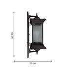 Arandela de Parede Externa IP43 Longue Biancoluce Marrom Bivolt