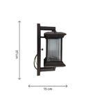 Arandela de Parede Externa IP43 Longue Biancoluce Marrom Bivolt