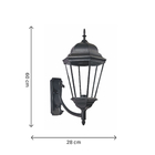 Arandela de Parede Externa IP43 Nice Biancoluce Preta Bivolt