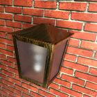 Arandela De Parede Externa Mini De Aço Ouro Bivolt E-27