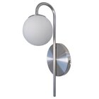 Arandela De Parede Globo De Vidro Pin 1640 Prelúdio Escovado