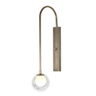 Arandela De Parede Globo Duplo Vidro Base Retangular Bronze