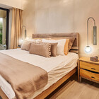 Arandela De Parede Globo Duplo Vidro Base Retangular Bronze