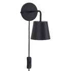 Arandela de Parede Interna com Fio IP20 Vase Luz Vita Preta Bivolt