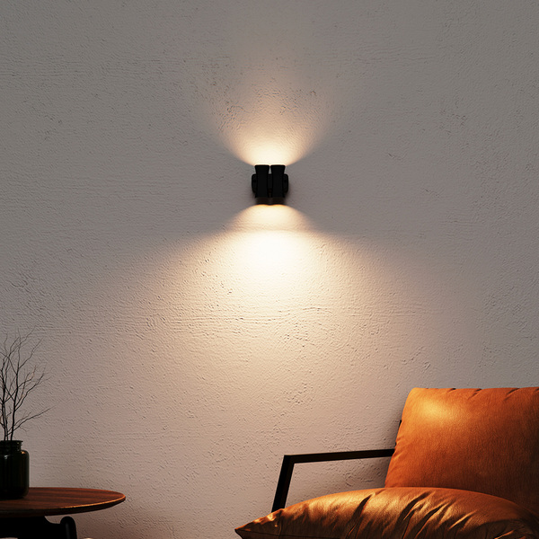 Arandela de Parede Interna Com LED IP20 ECO3118 Inspire Preta Bivolt