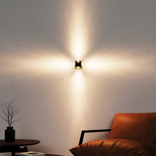 Arandela de Parede Interna Com LED IP20 ECO3134 Inspire Preta Bivolt