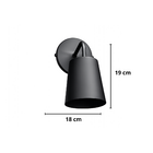 Arandela de Parede Interna IP20 com Fio Vase Artsight Preta Bivolt