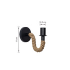 Arandela de Parede Interna IP20 Doca Gmh Preta Bivolt