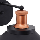 Arandela de Parede Interna IP20 Hat Auremar Preta Bivolt