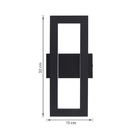 Arandela de Parede Interna IP20 LED Still Spot Line Preta Bivolt