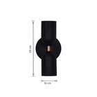 Arandela de Parede Interna IP20 Ônix Attena Iluminação Preta Bivolt