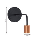 Arandela de Parede Interna IP20 Single Auremar Preta Bivolt