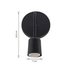 Arandela de Parede Interna IP20 Single Luz Vita Preta