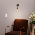 Arandela de Parede Interna IP20 Single Luz Vita Preta