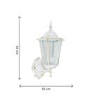 Arandela de Parede Externa IP43 Nice Biancoluce Branco com Dourado Bivolt