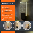 Arandela De Parede Led Bolhas De Cristal Retangular 3 Em 1