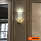 Arandela De Parede Led Bolhas De Cristal Retangular 3 Em 1