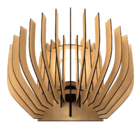 Arandela De Parede Louva-a-deus  Mdf Cru