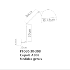 Arandela de Parede Luminária Haste Flexivel P720 Golden Art