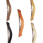 Arandela De Parede Madeira Canoa Preto