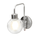 Arandela de Parede Pavia Cromado com Globo Transparente para