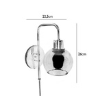 Arandela de Parede Pavia Cromado com Globo Transparente para