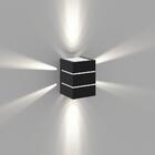 Arandela De Parede Plus 1102 Preto Com Focos E 2 Frisos - Rpm